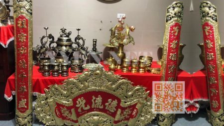 Bộ Hoành Phi / Cuốn Thư / Đại Tự Câu Đối Đức Lưu Quang 4 Bộ Hoành Phi / Cuốn Thư / Đại Tự Câu Đối Đức Lưu Quang