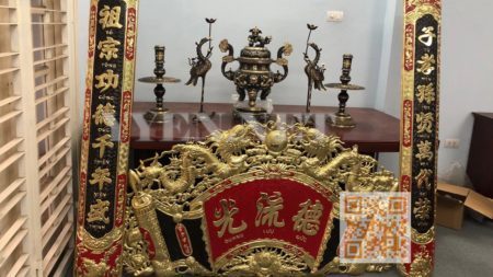 Bộ Hoành Phi / Cuốn Thư / Đại Tự Câu Đối Đức Lưu Quang 2 Bộ Hoành Phi / Cuốn Thư / Đại Tự Câu Đối Đức Lưu Quang