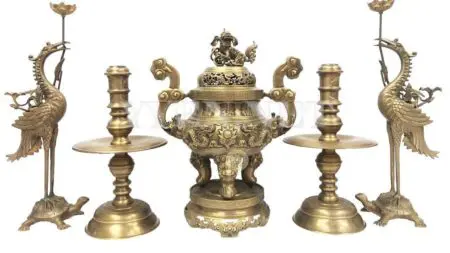 Bộ Ngũ Sự Bằng Đồng Các Cỡ Từ 40cm đến 80cm 3 Bộ Ngũ Sự Bằng Đồng Các Cỡ Từ 40cm đến 80cm