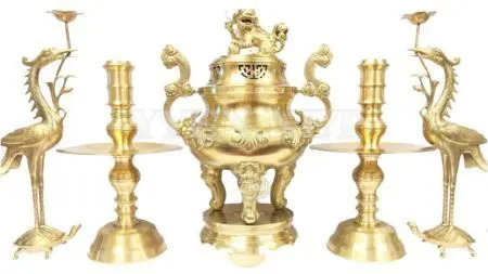 Bộ Ngũ Sự Bằng Đồng Các Cỡ Từ 40cm đến 80cm 2 Bộ Ngũ Sự Bằng Đồng Các Cỡ Từ 40cm đến 80cm