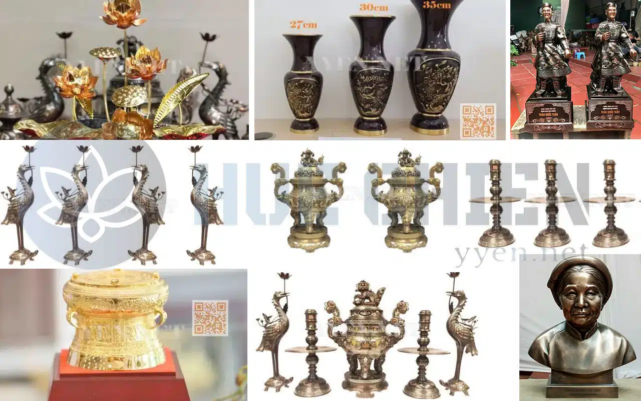 Đúc đồng Ý Yên: Nơi lưu giữ tinh hoa văn hóa Việt Nam 3 Các sản phẩm đồng Ý Yên